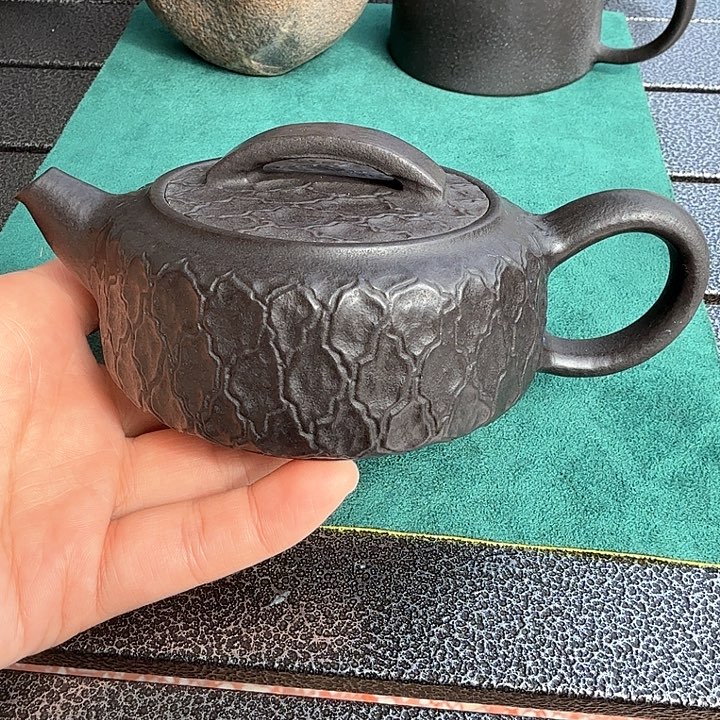 冰碛岩石雕茶壶汉瓦壶