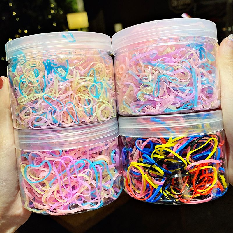 高弹力皮筋简约彩色小皮筋头绳一次性胶圈橡皮筋扎头发不伤发头绳