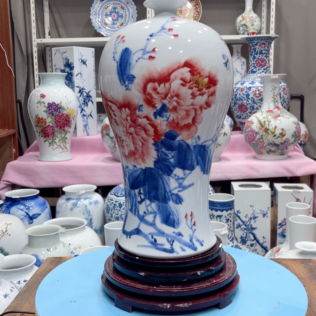 摆件景德镇陶瓷梅瓶