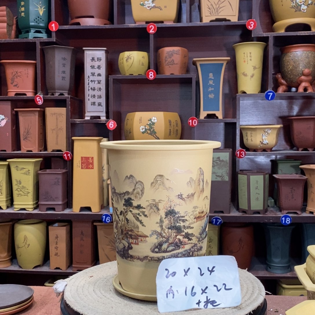 紫砂艺术紫砂花盆