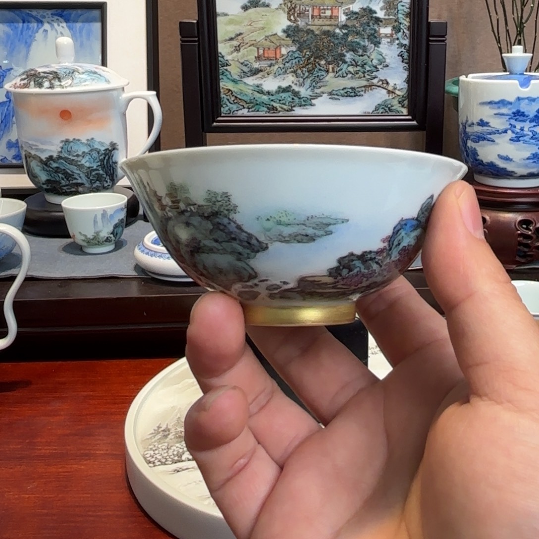 光***z青绿山水手工手绘