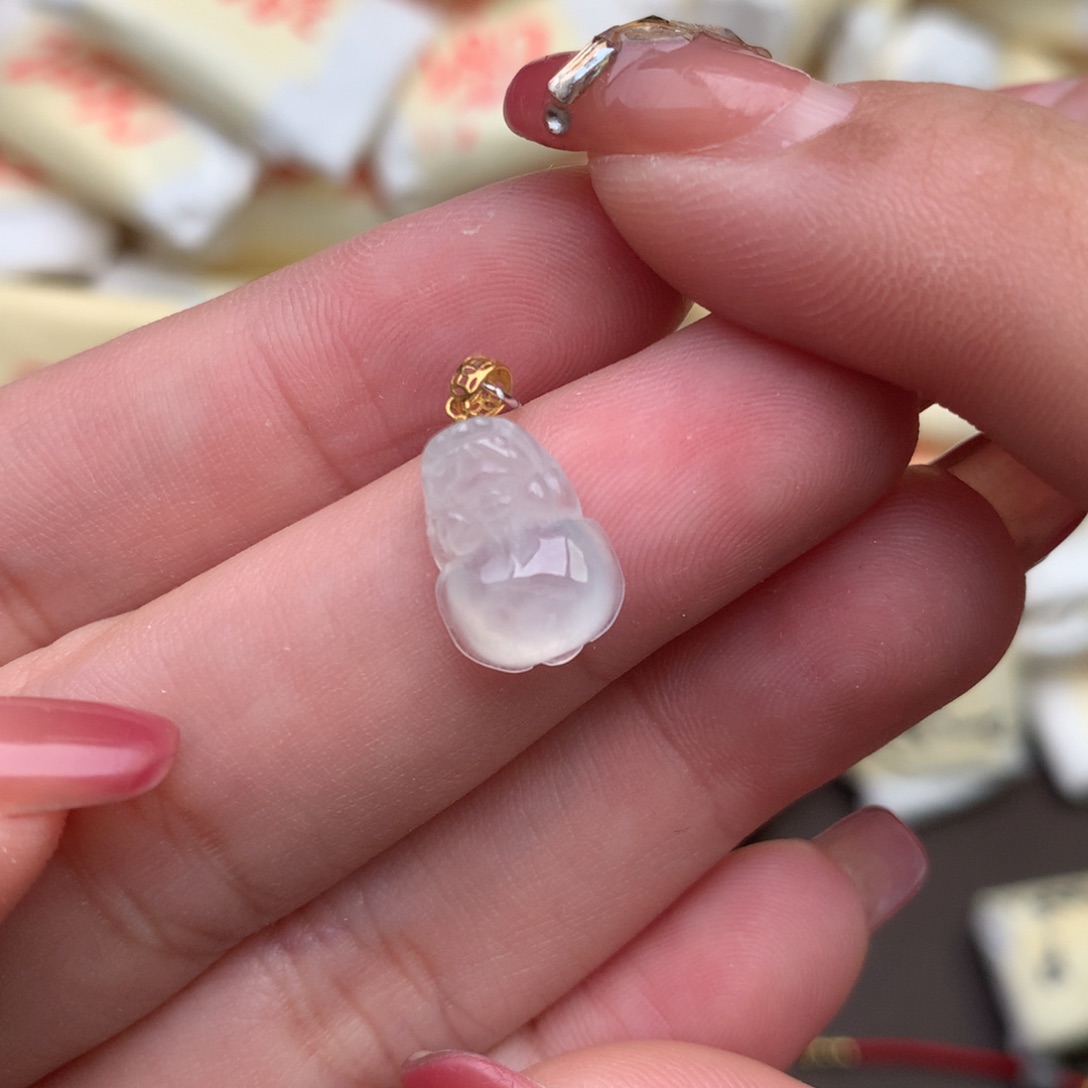 【闪购商品】翡翠挂件18K金镶嵌一