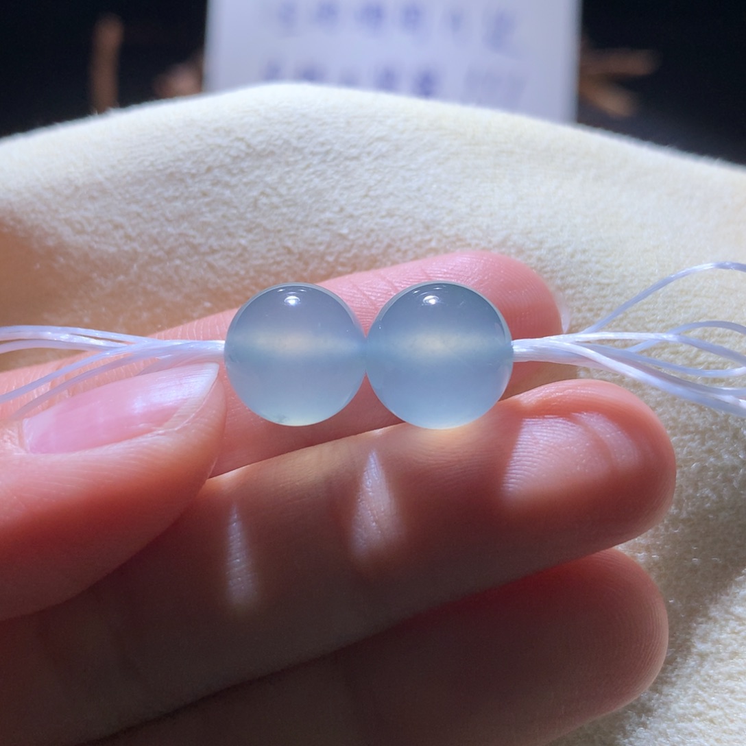 散珠翡翠蓝钢珠珠发其一