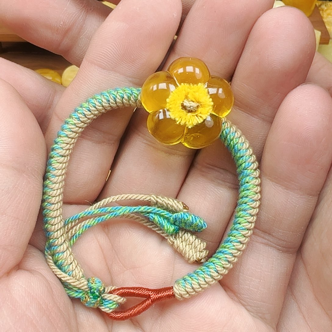 蜜蜡颈饰未镶嵌编织款单圈，福利