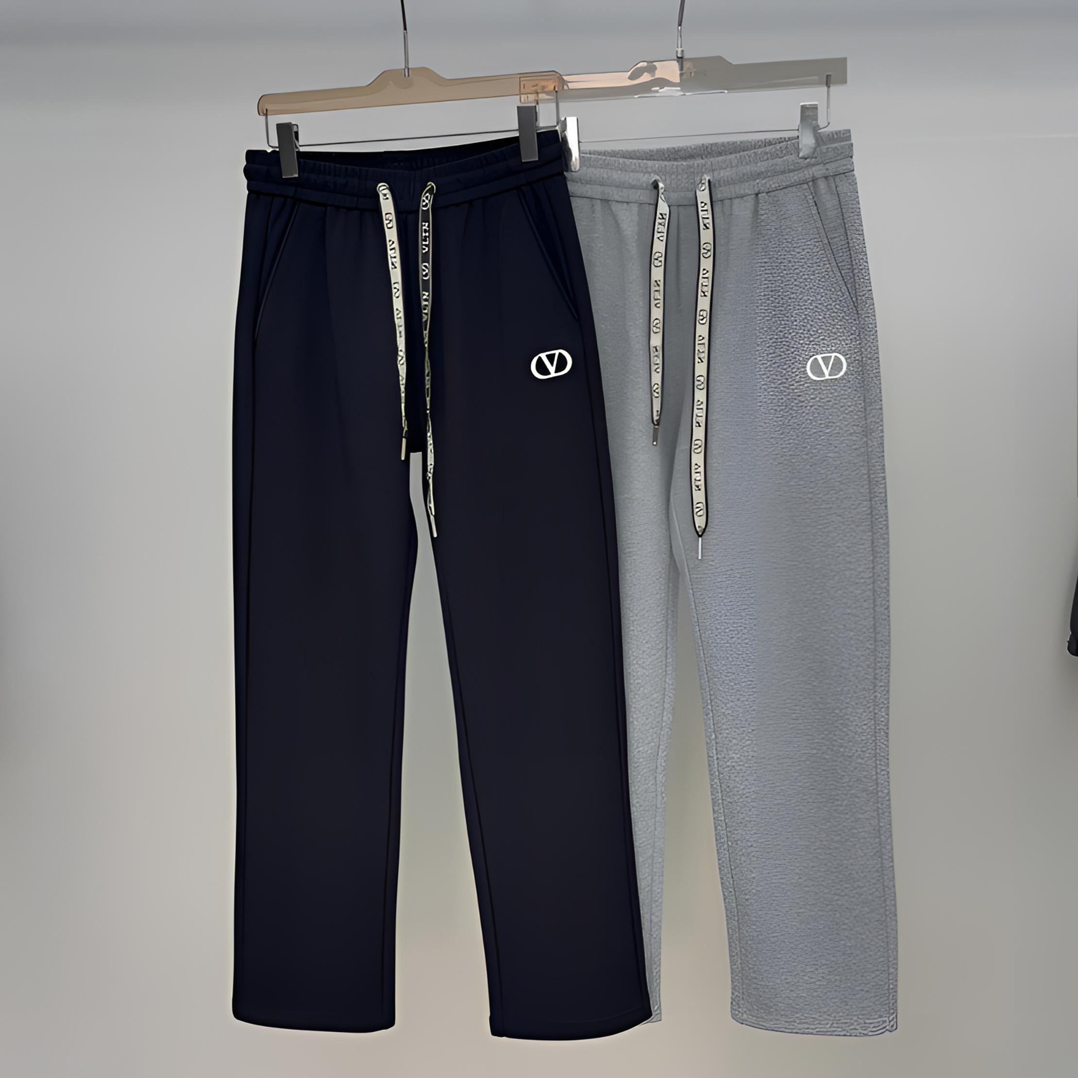 【先生名品】秋冬加绒加厚简约百搭微阔直筒时尚男士休闲长裤