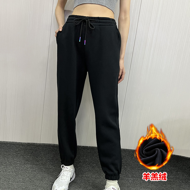 冬装女款羊羔绒加绒加厚长裤休闲百搭保暖