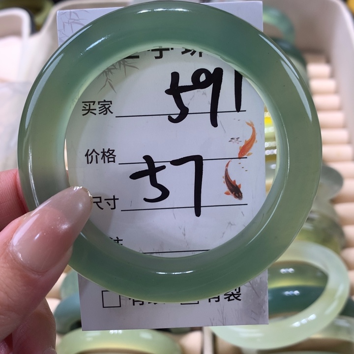 未镶嵌蛇纹石玉手镯W****ෆ