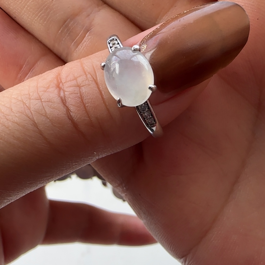 翡翠银S925镶嵌戒指