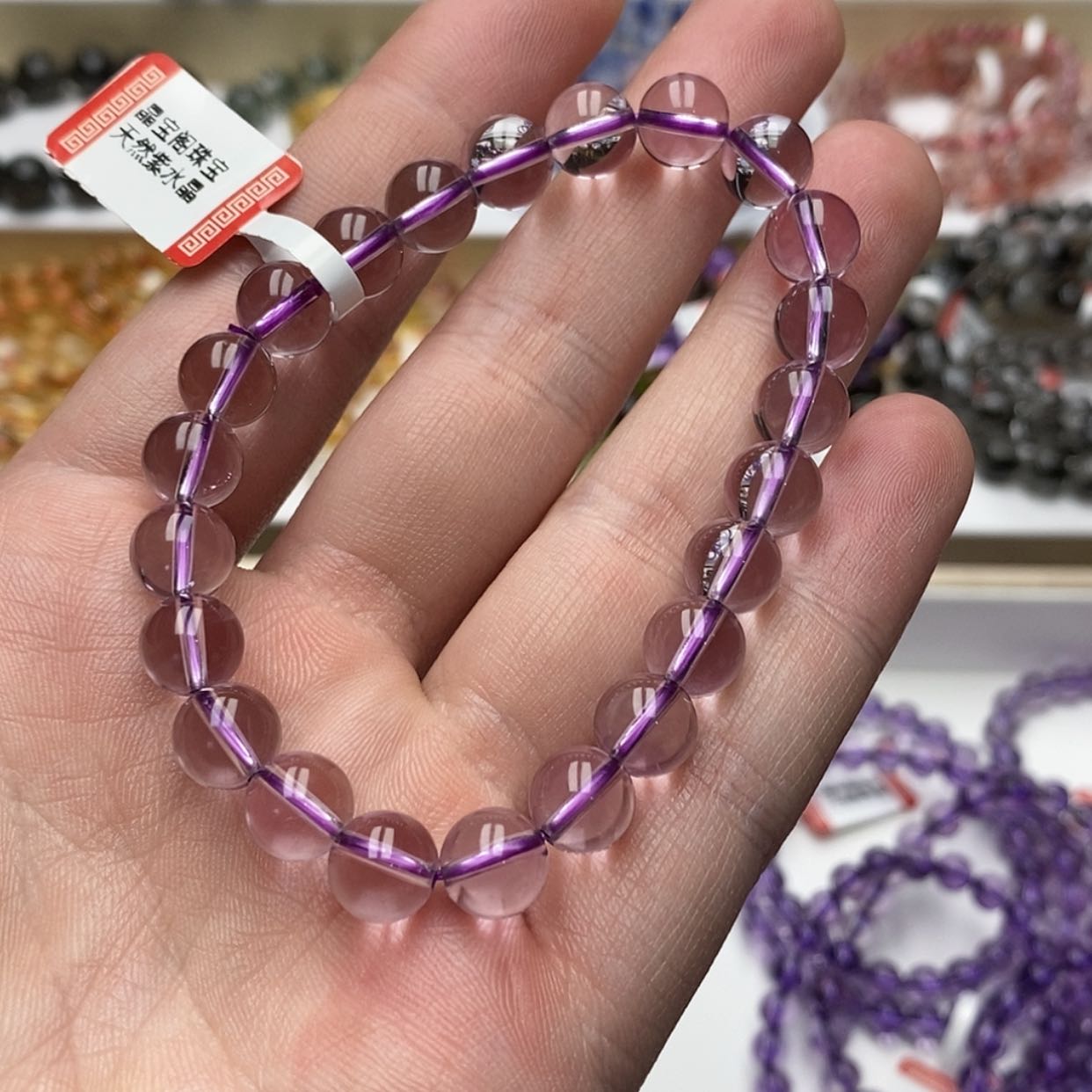 【闪购商品】紫晶手链未镶嵌天然玻利维亚干净体8.5