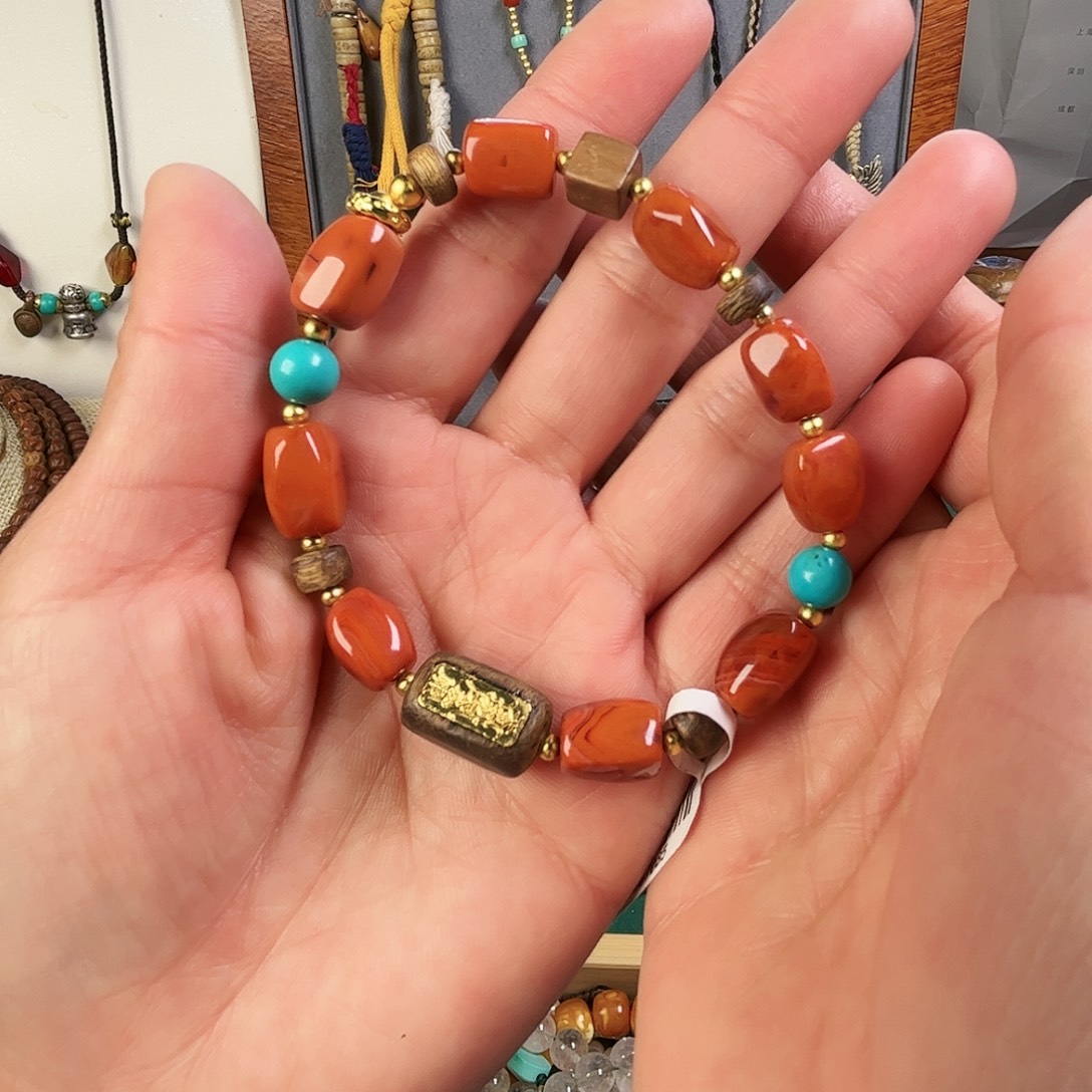 南红玛瑙未镶嵌手链