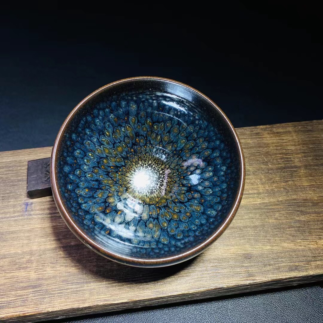 空谷幽兰鹧鸪钵钵器型建窑建盏天目盏陶瓷主人杯茶杯纯手工品茗杯