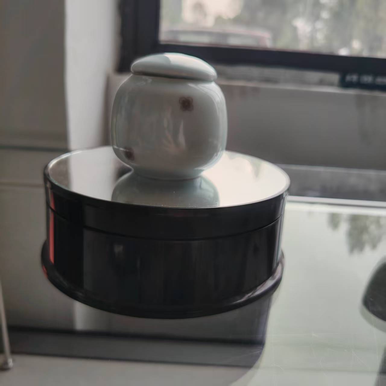 大口窑青白瓷茶叶罐