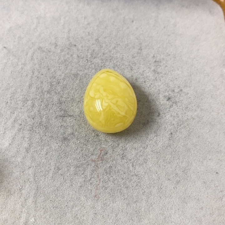 蜜蜡裸石银S925镶嵌吊坠