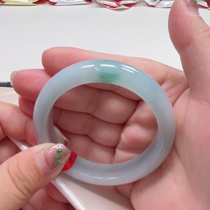 翡翠手镯未镶嵌缅甸翡翠手镯54圈