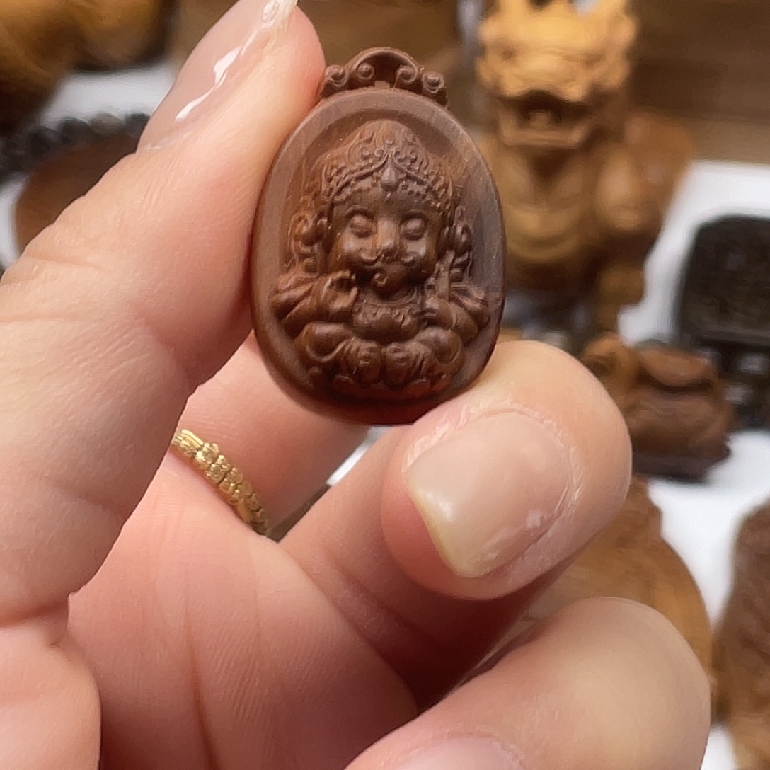 檀香木无事牌象神瑕疵