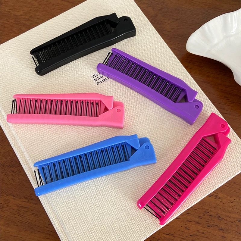 创意新款折叠梳子旅行便携式旅行美发饰盘发梳