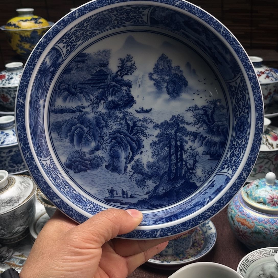 摆件陶景德镇陶瓷大壶承