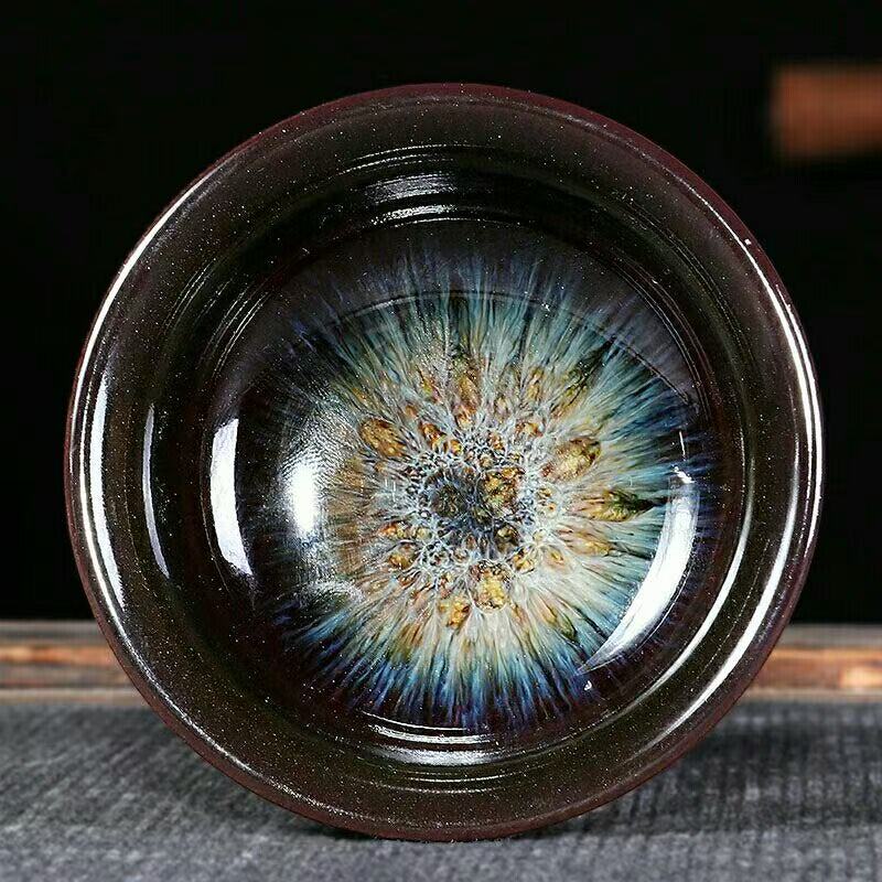 窑变沙金釉茶杯家用主人杯