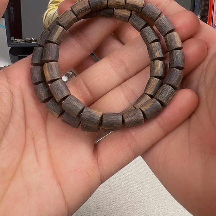 沉香手串白露沉水随形桶珠单圈卡7+保9克多样性发一