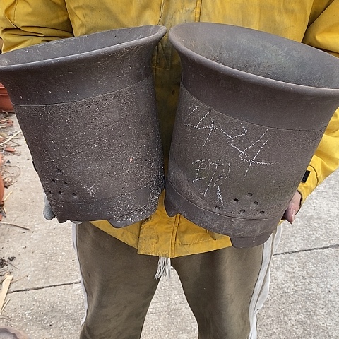 紫砂中国宜兴紫砂花盆，