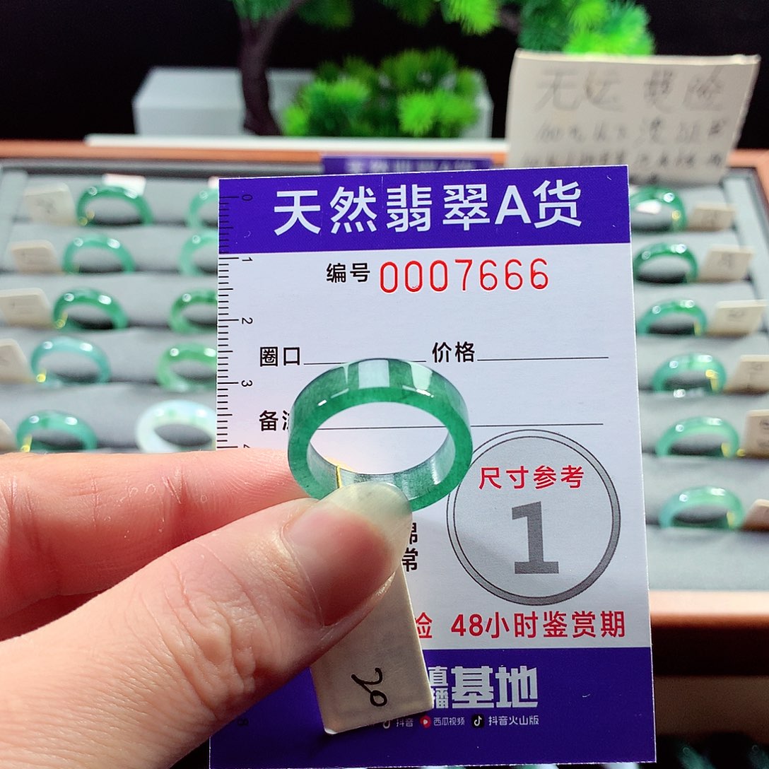 翡翠戒指未镶嵌20号