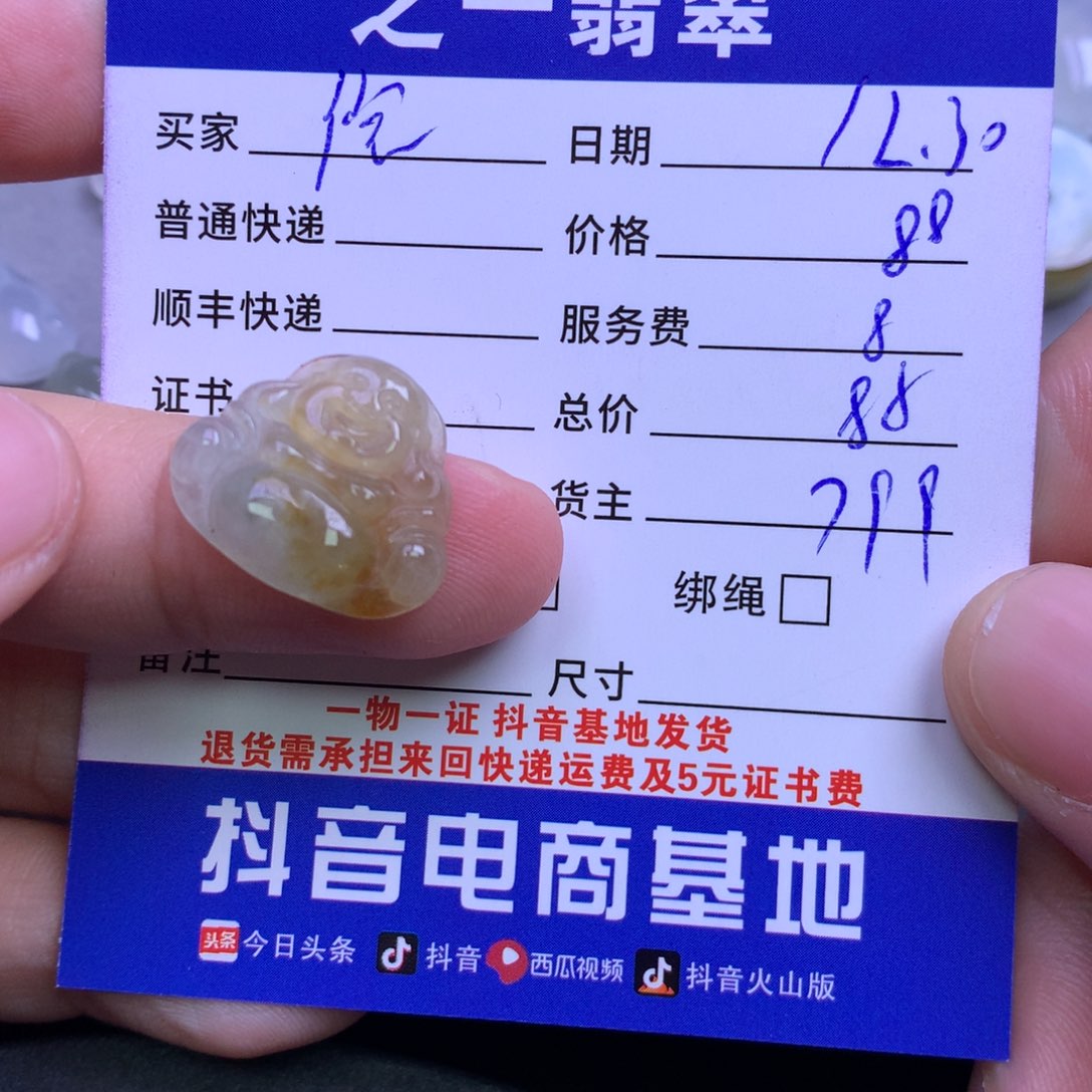 颈饰未镶嵌翡翠倪*