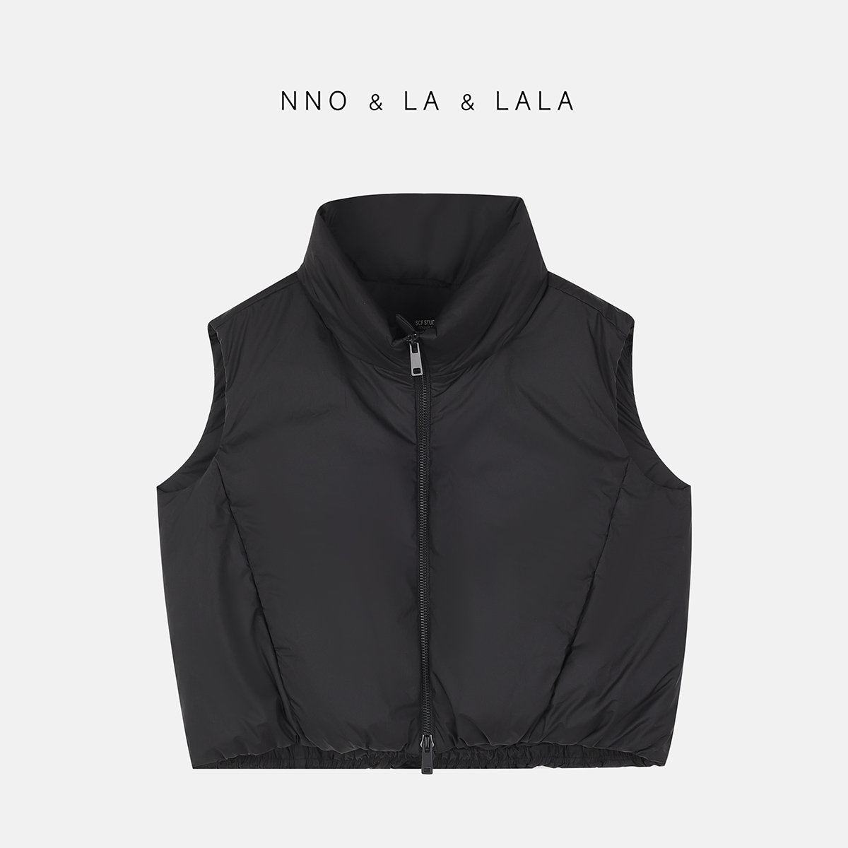 LA 简约纯色 充棉 哑光立领  马甲 25769