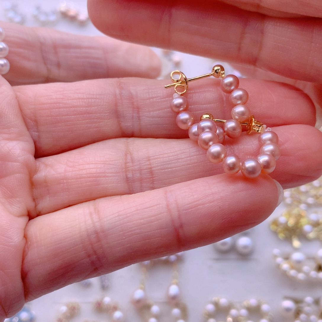 耳饰淡水珍珠合金