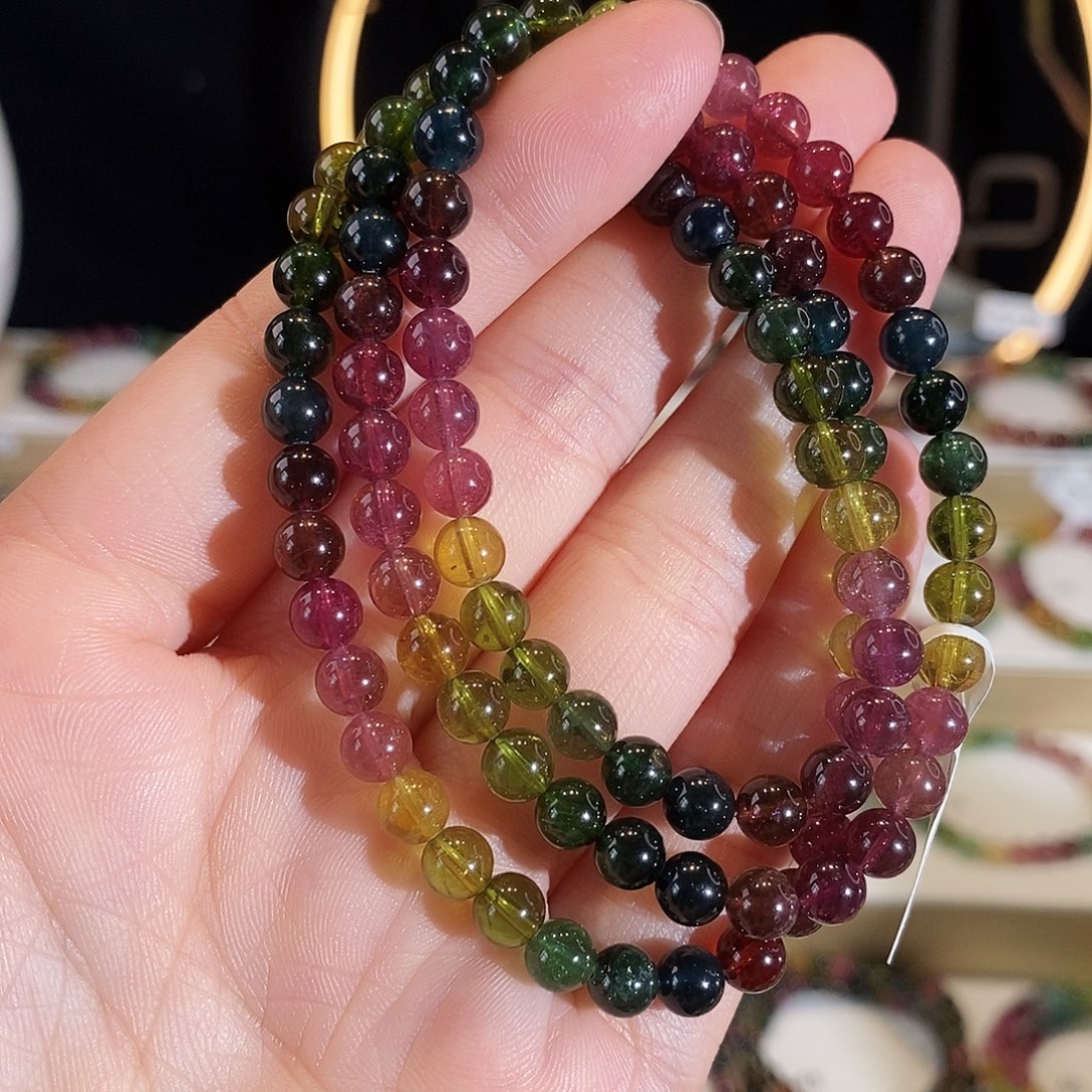 手链未镶嵌碧玺G2608三圈颜色微差