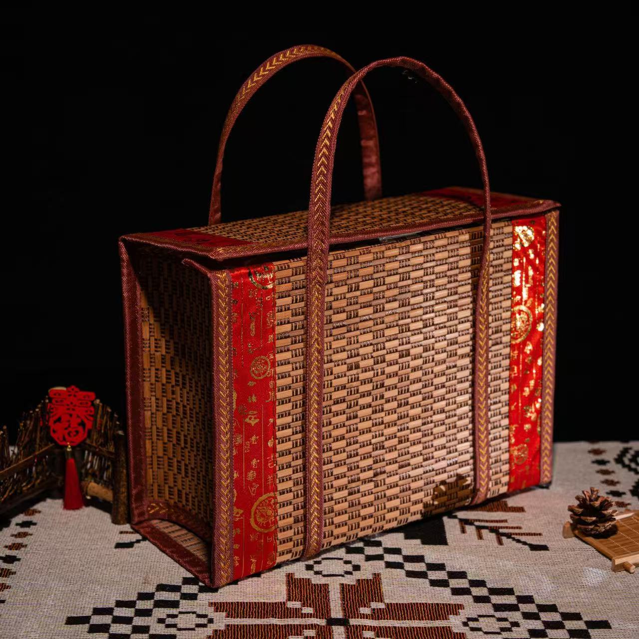 【中】土特产手工编制室内收纳盒500克【一斤装】