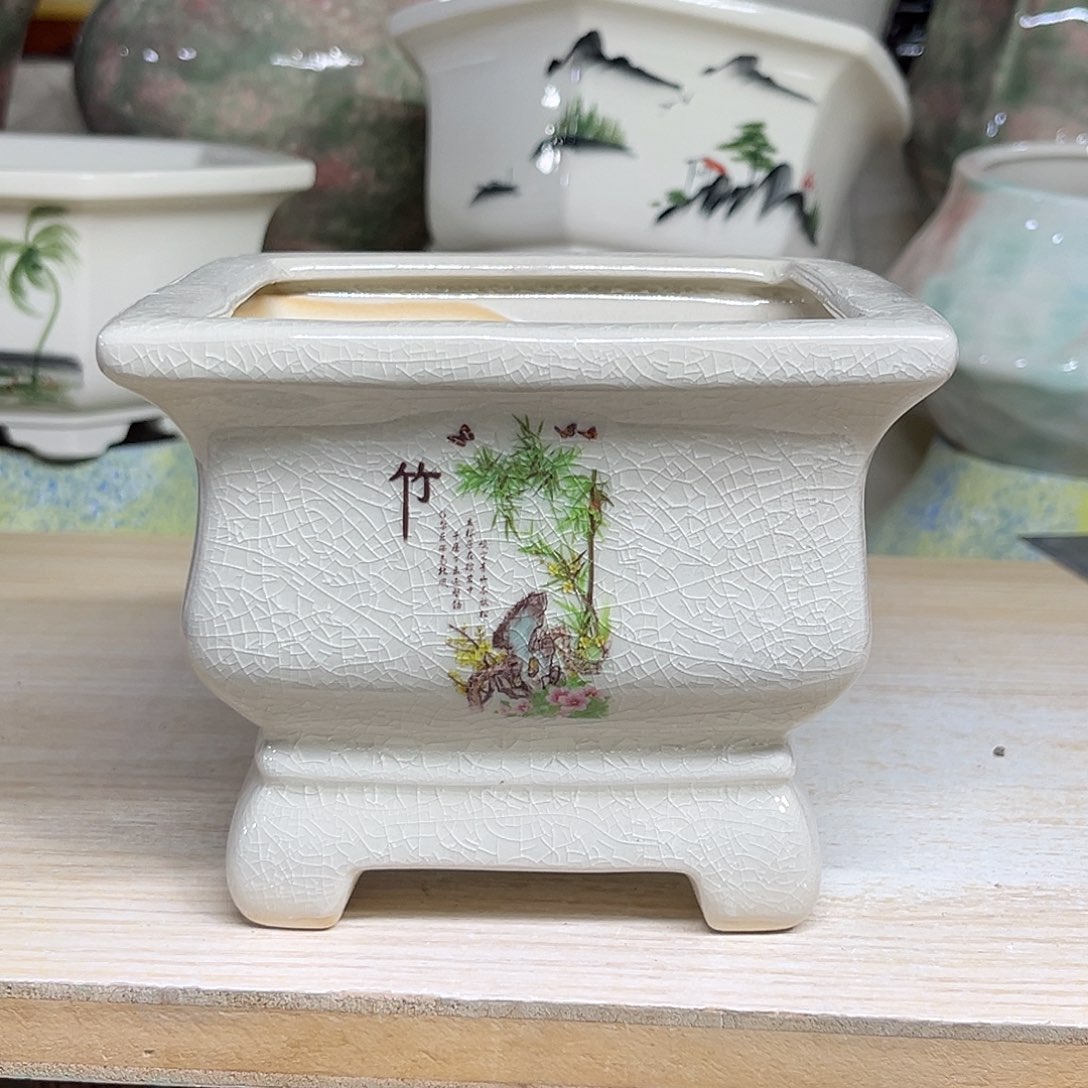 陶瓷绿植多肉微瑕花盆外口径：12*10