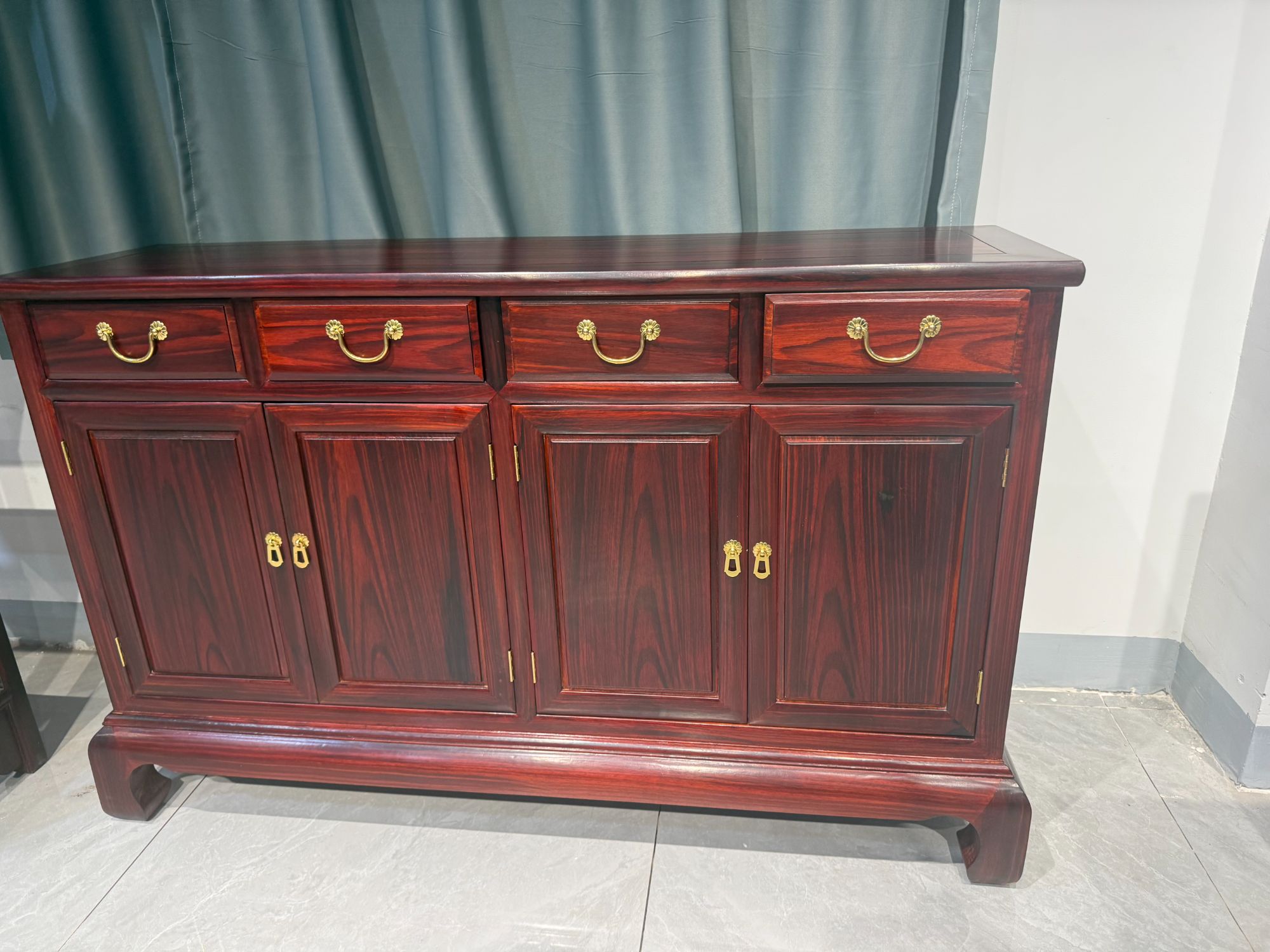 四门四抽古典风隔断餐边柜大容量家用复古