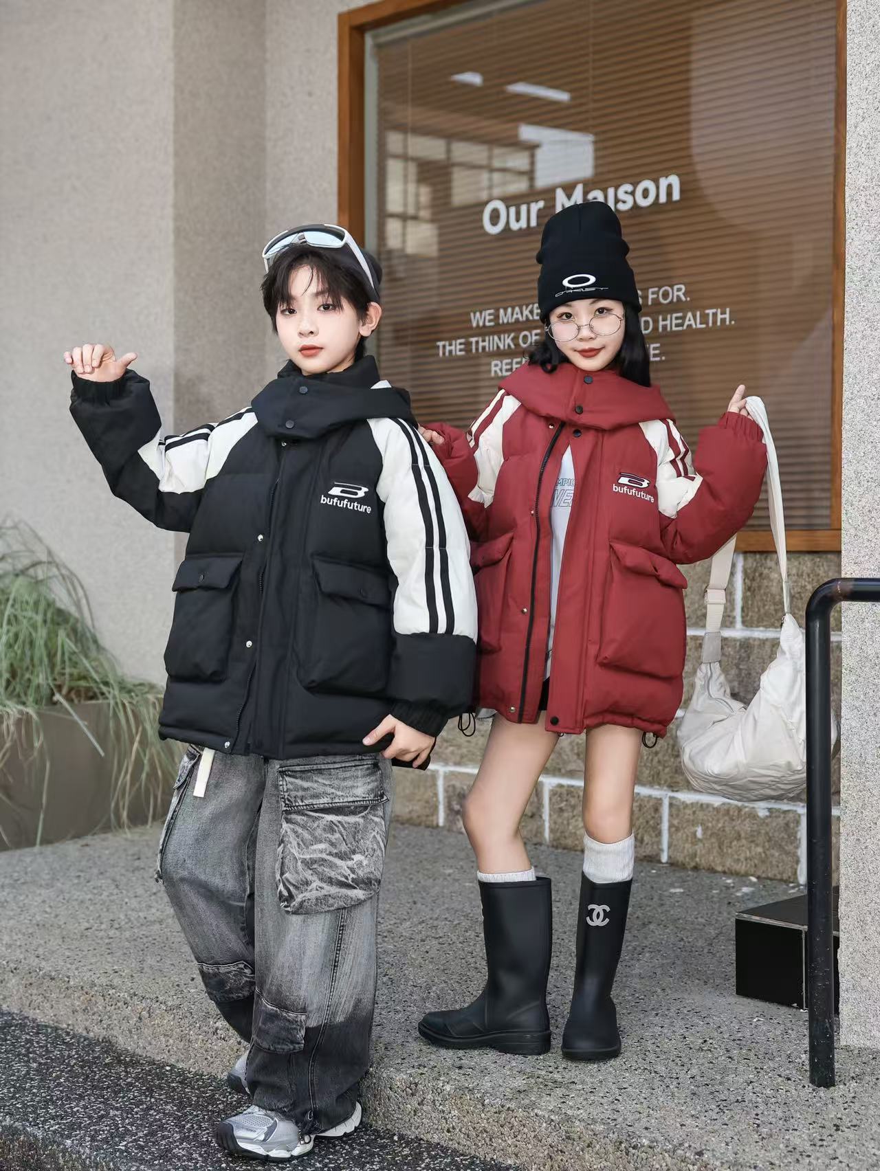 【七色】三防男女同款韩系拼接街拍休闲羽绒服冬款外套