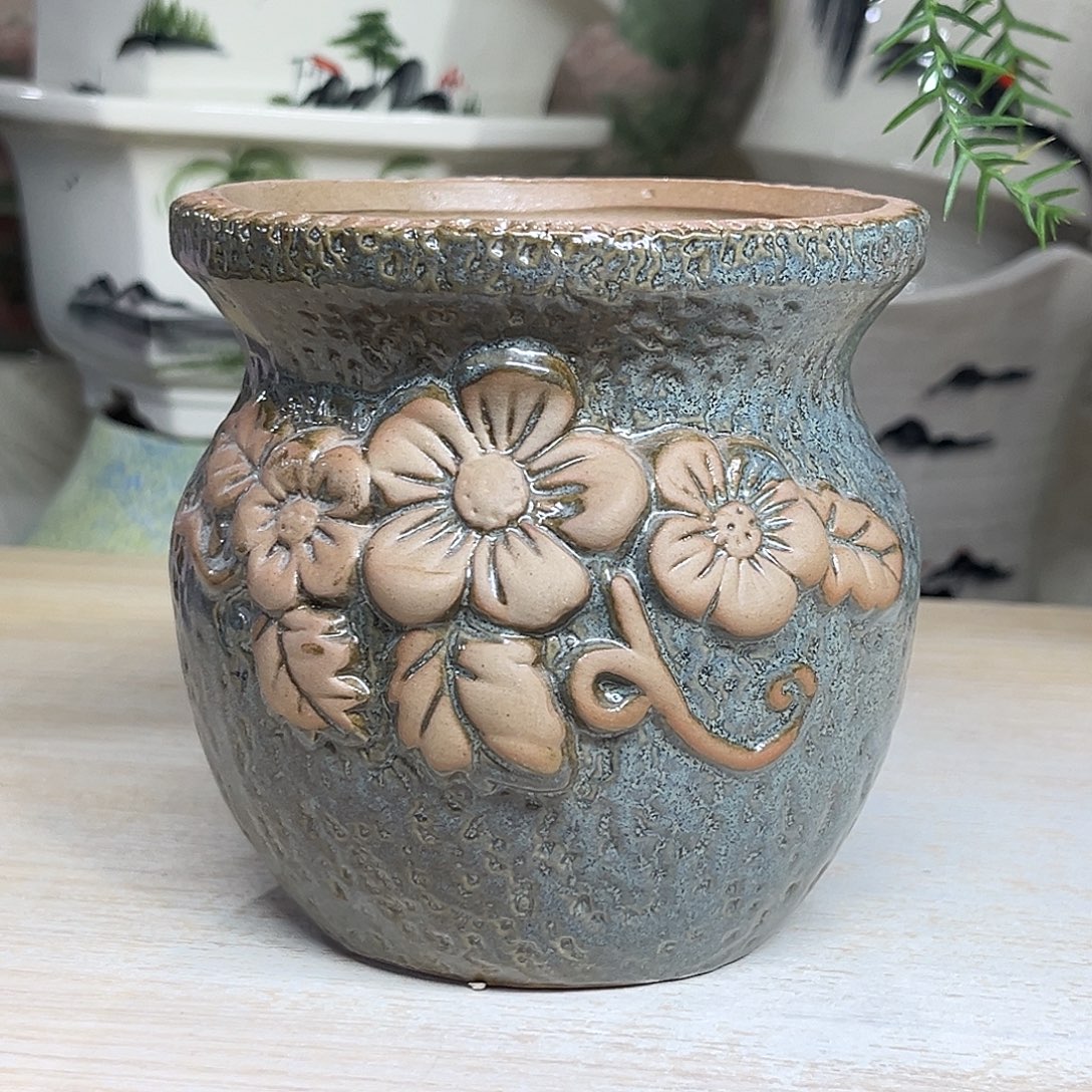 陶瓷绿植多肉微瑕花盆外口径：10*11