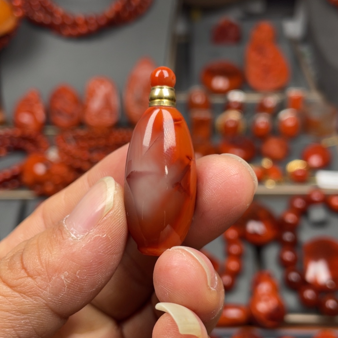 【闪购商品】南红玛瑙珠宝奇石未镶嵌吊坠