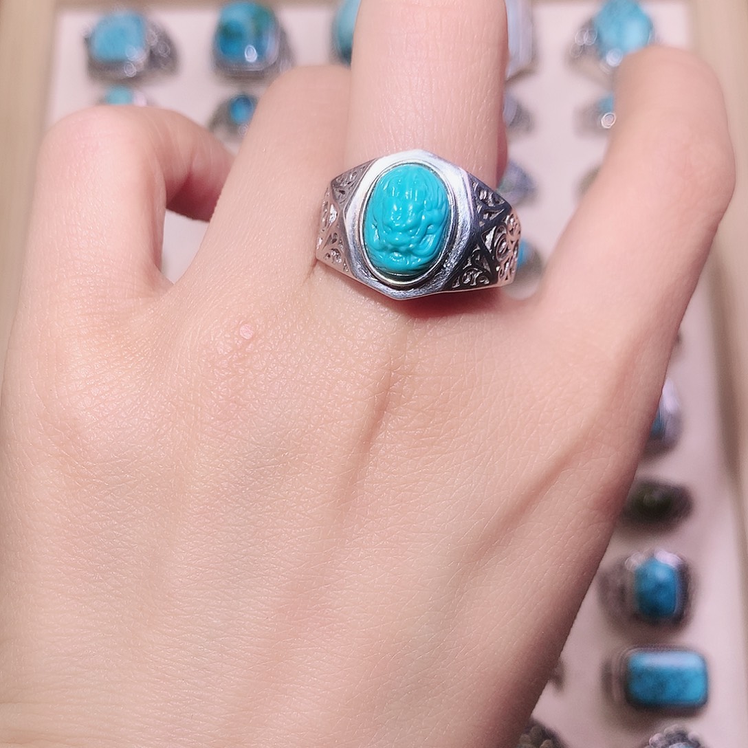 晨***曦绿松石银S925镶嵌颈饰