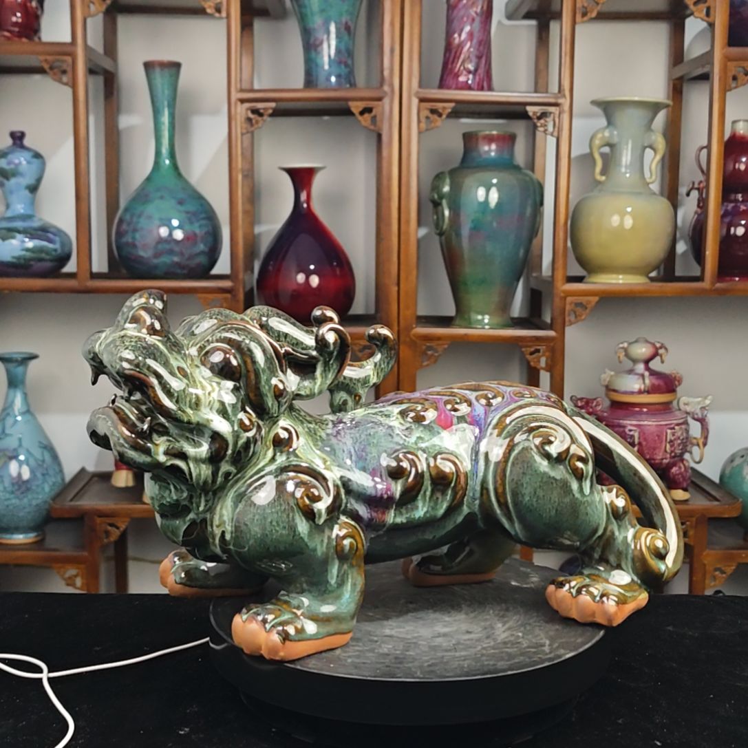 摆件钧瓷摆件神后镇钧瓷摆件