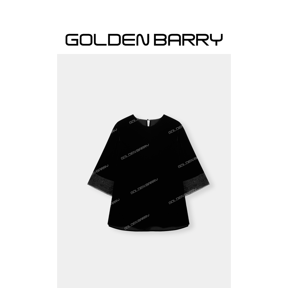 GOLDENBARRY|205107“丝绒鎏金”重工刺绣丝绒上衣