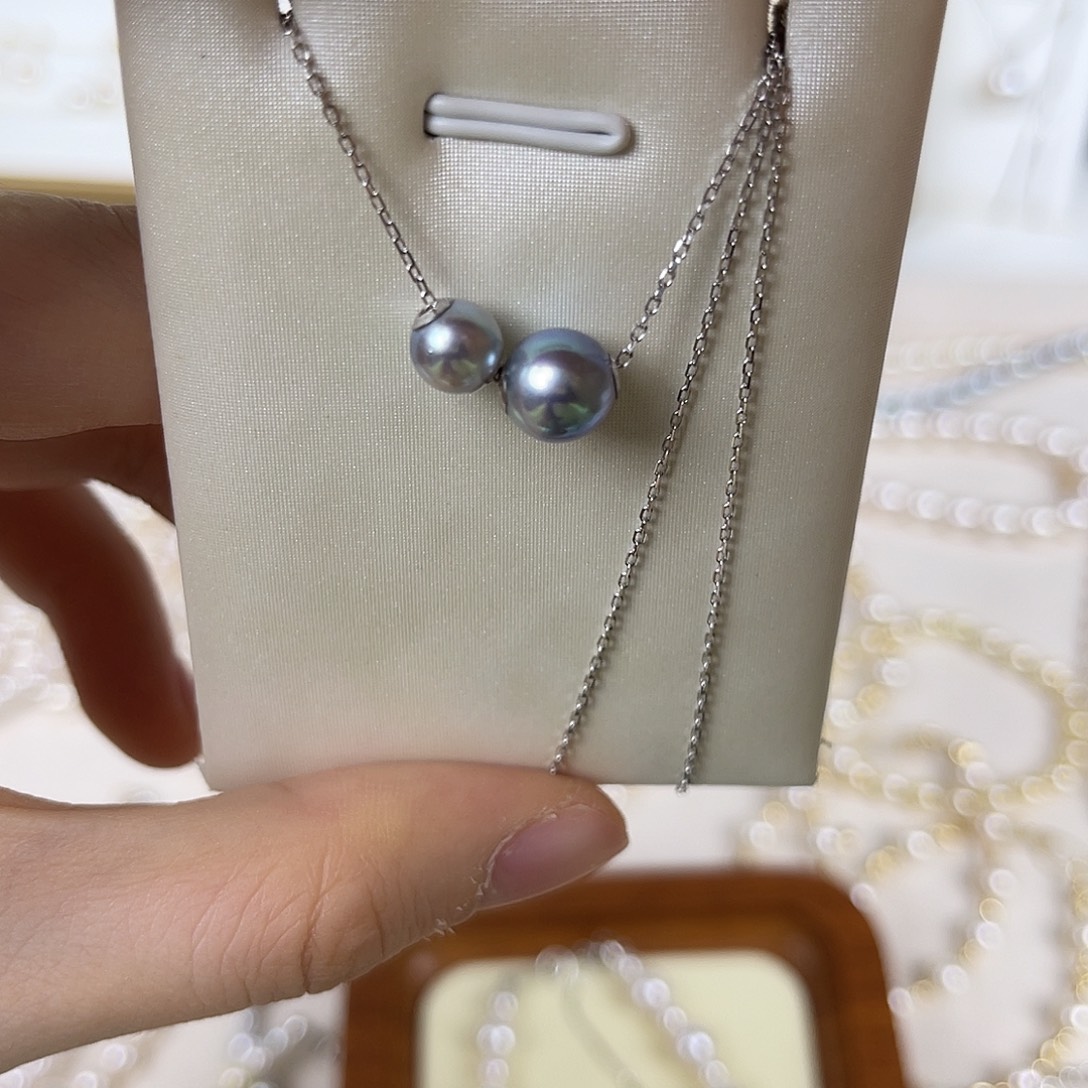 银S925镶嵌海水珍珠颈饰