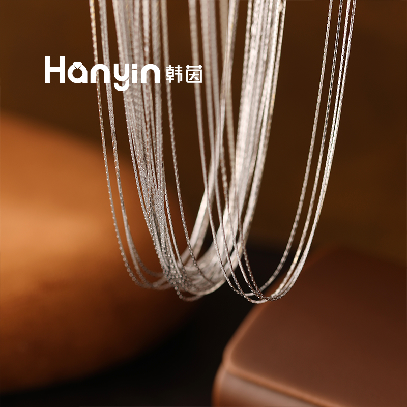 链子925银 原创设计极细素款万能链蛇骨链项链轻奢小众高级感素链