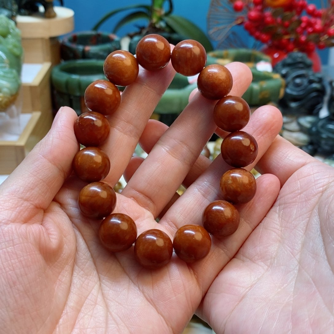 蛇纹石玉手串未镶嵌