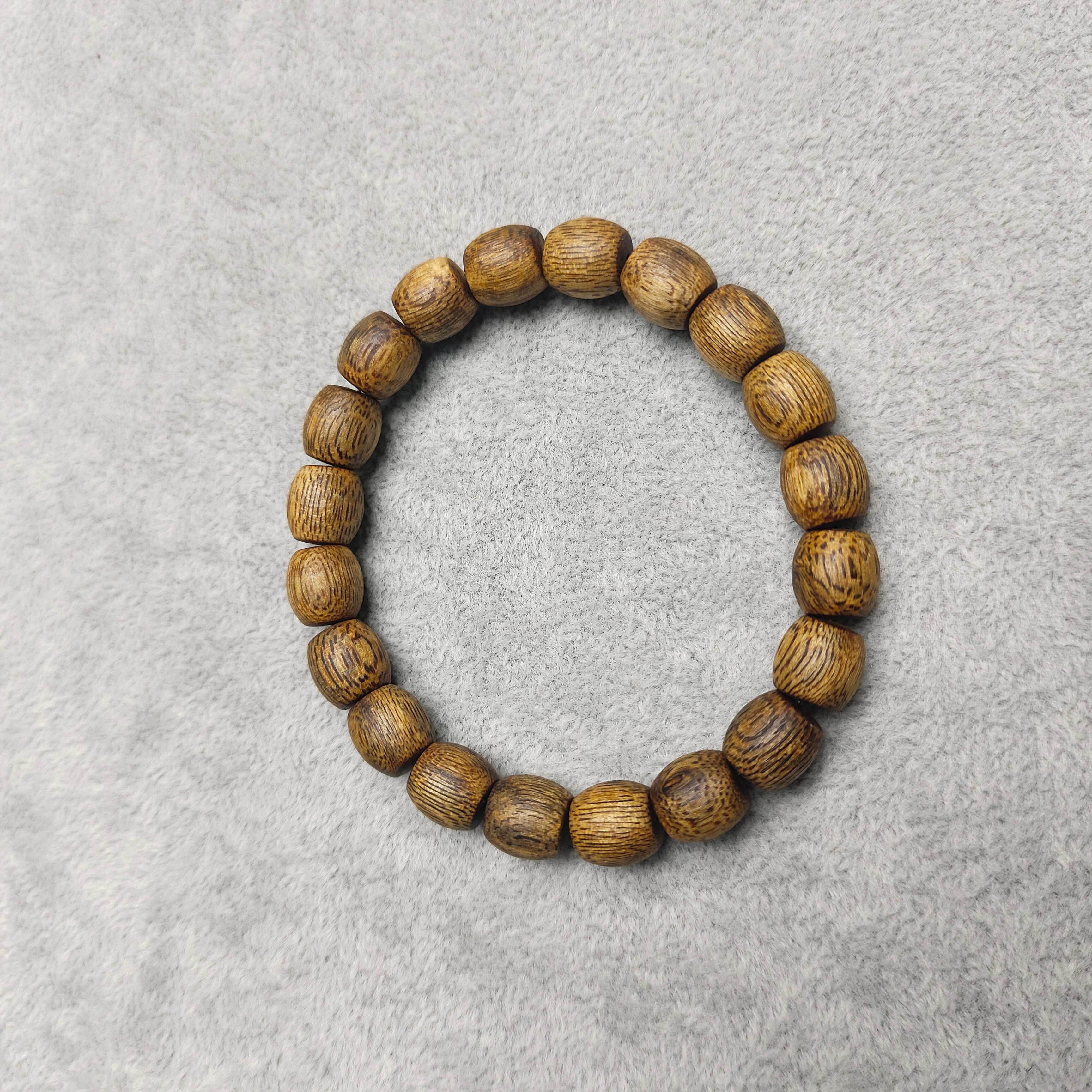 沉香【大胡子】柬埔寨金丝软油沉香1.0cm单圈桶珠手串