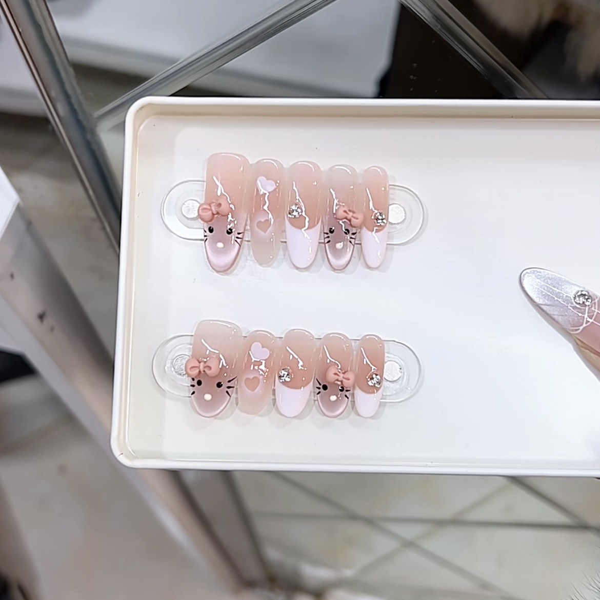 3000 NAIL “甜味少女”设计师高定原创纯手工高级感猫眼显白穿戴甲