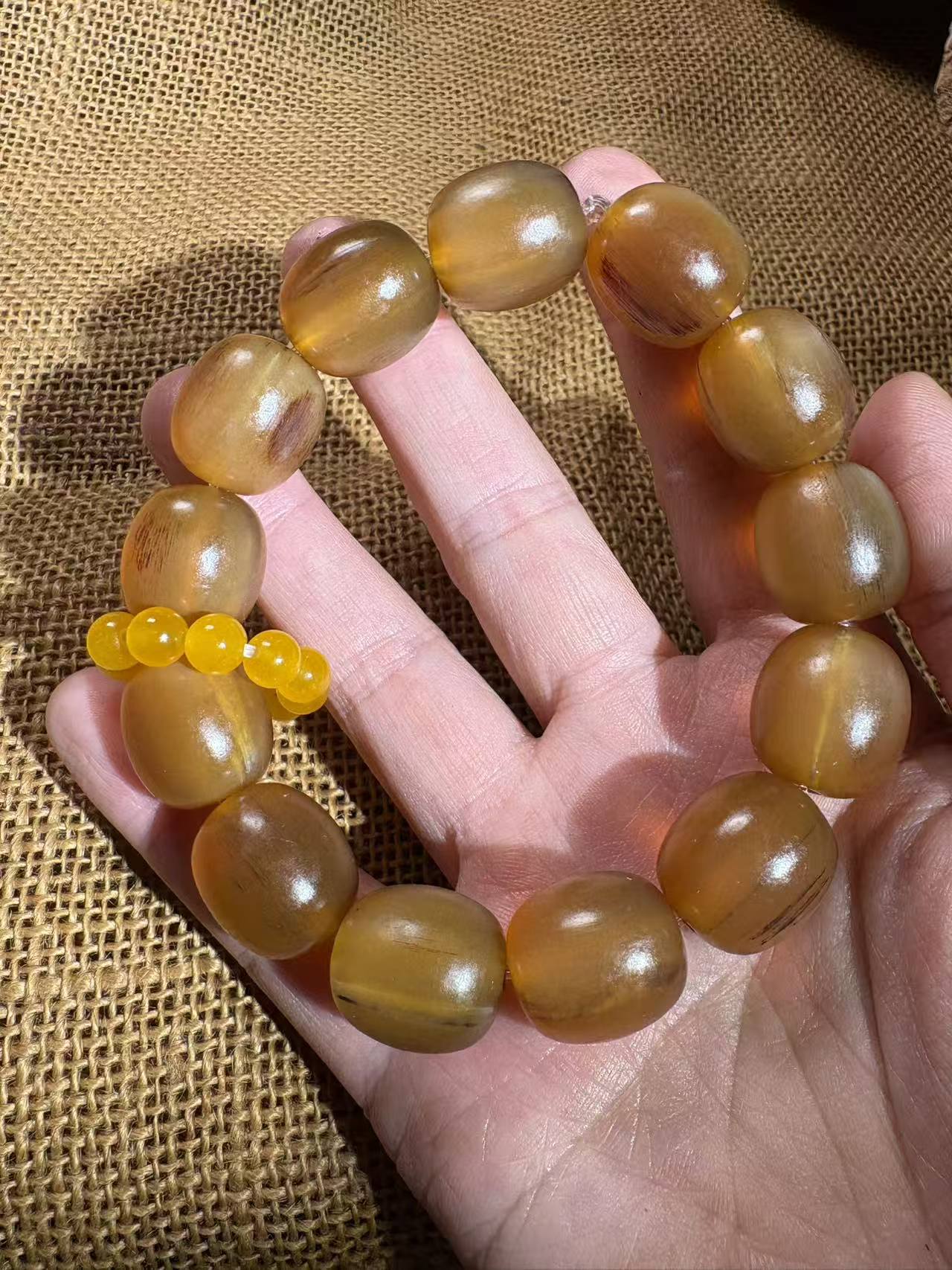 非金属树脂手链 非金属手链 羊角手串单圈