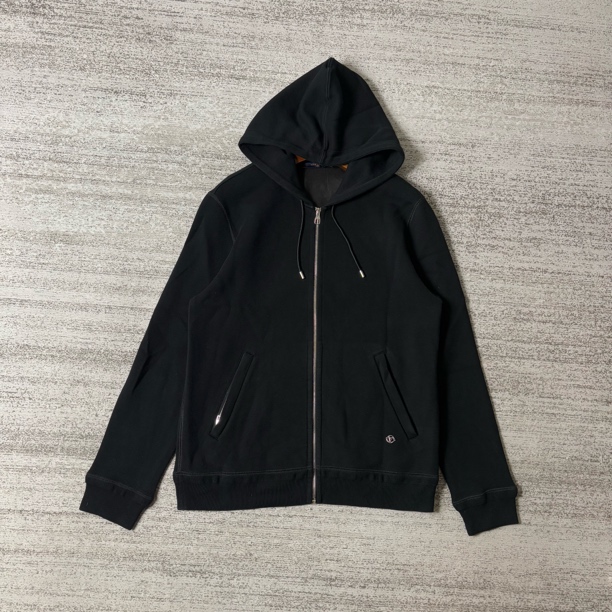 95新 LouisVuitton/路易威登 小徽标纯色连帽卫衣/L码#9430