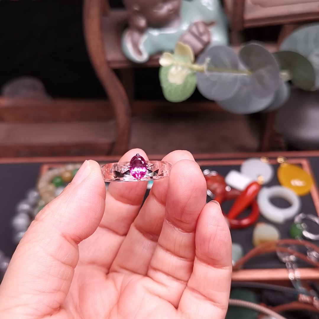 S***N925银水晶戒圈戒圈戒圈