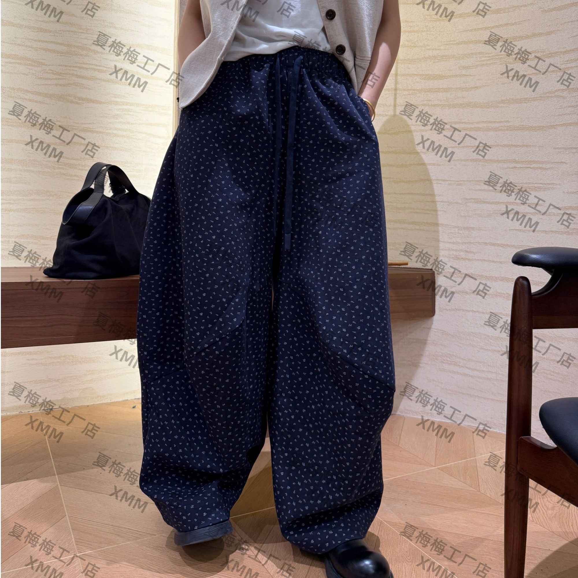 XMM.【立体设计小花裤】秋季新款休闲裤洋气时尚百搭潮流-H20251012