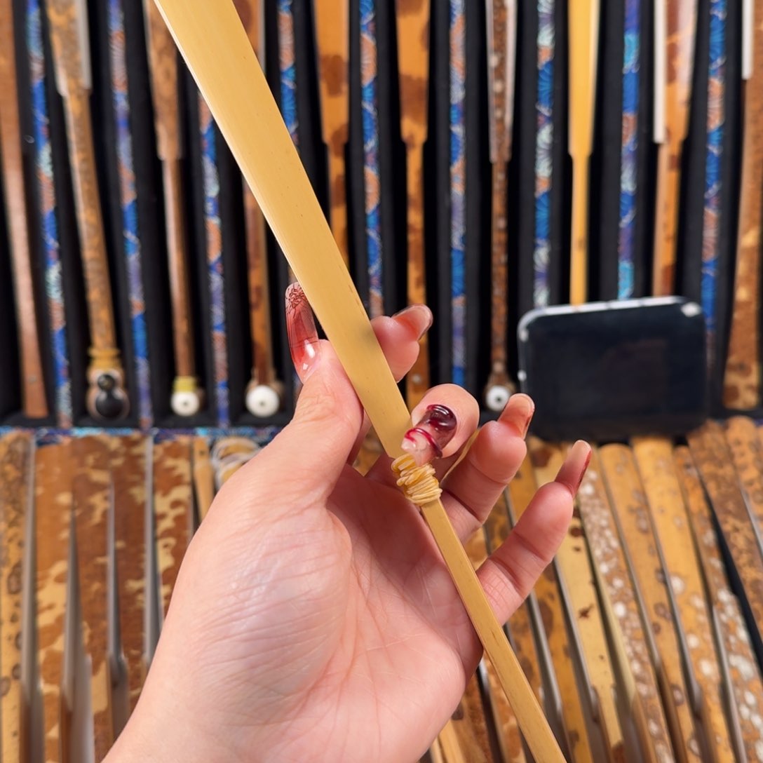 扇子老*子兵哥扇艺斑竹折扇