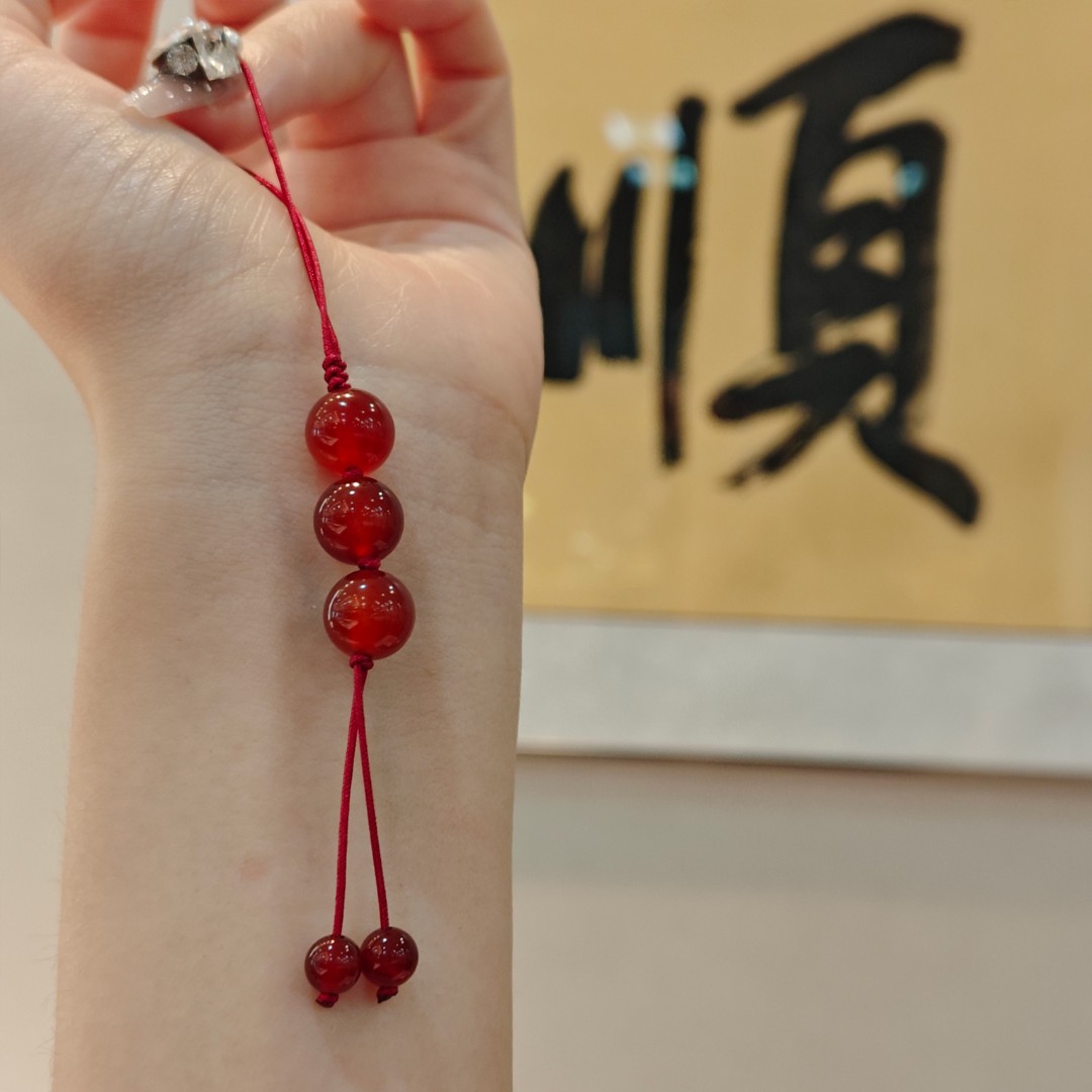 【超级福利】天然水晶玛瑙手工编绳手机挂绳精致复古国潮时动