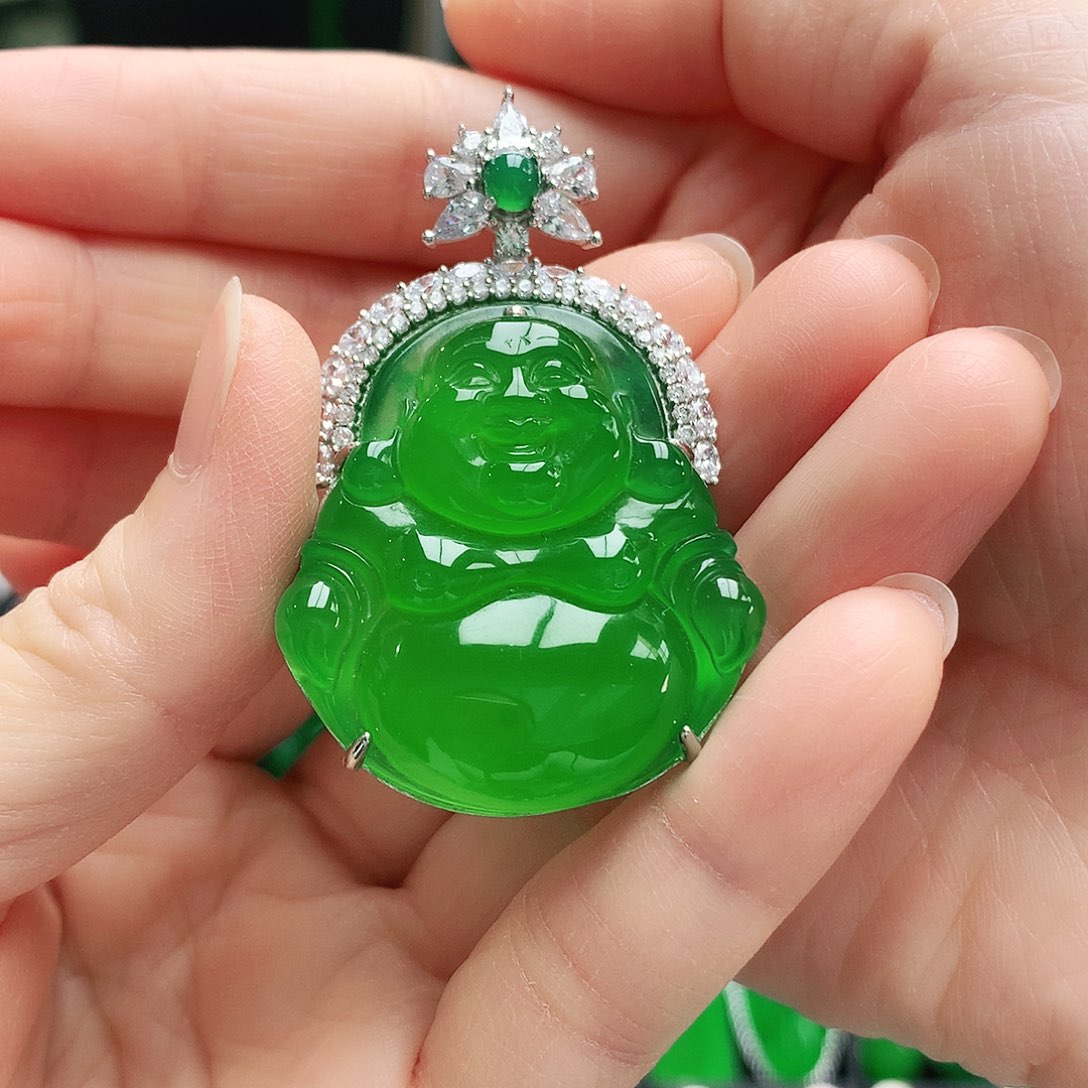 玛瑙/玉髓吊坠银S925镶嵌萌*